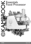 Kambrook KFP80 User's Manual