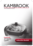 Kambrook Fryer KEF125 User's Manual