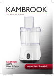 Kambrook 550W User's Manual