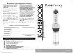 Kambrook KCP100 User's Manual