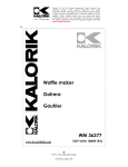 Kalorik - Team International Group Waffle Iron WM 36377 User's Manual