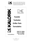 Kalorik - Team International Group Toaster 14246 - 33001 User's Manual
