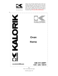 Kalorik - Team International Group Oven USK OV 32091 User's Manual