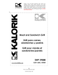 Kalorik - Team International Group Kitchen Grill SWP 39888 User's Manual