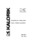 Kalorik usktm1 User's Manual