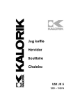 Kalorik - Team International Group Hot Beverage Maker USK JK 5 User's Manual