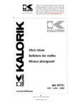 Kalorik - Team International Group Blender MS 39731 User's Manual
