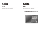 Kaito electronic KA11 User's Manual