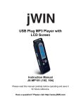 Jwin JX-MP101 User's Manual
