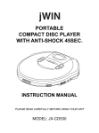 Jwin JX-CD530 User's Manual