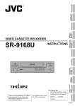 JVC VCR SR-9168U User's Manual