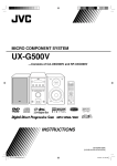 JVC UX-G500V User's Manual