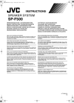 JVC SP-F500 User's Manual