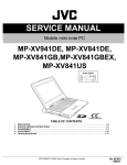 JVC Laptop MP-XV841DE User's Manual