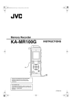 JVC KA-MR100G User's Manual