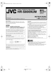 JVC HR-S8009UM User's Manual