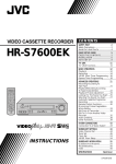 JVC HR-S7600EK User's Manual