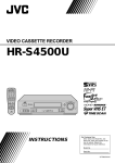 JVC HR-S4500U User's Manual