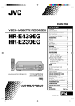 JVC HR-E239EG User's Manual