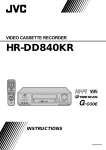 JVC HR-DD840KR User's Manual