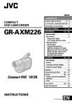 JVC GR-AXM226 User's Manual