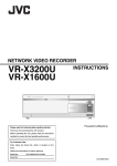 JVC DVR VR-X3200U User's Manual