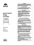 Jotul GF 400 DV User's Manual