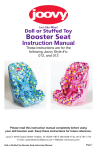 Joovy DOLL OR STUFFED TOY BOOSTER 13 User's Manual