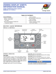 Johnson Controls S1-TCZSD01A User's Manual