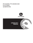 John Deere PR-G3200M User's Manual