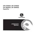 John Deere Products & Services GP-2700GH User's Manual