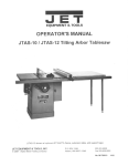Jet Tools JTAS-12 User's Manual