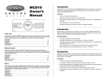 Jensen MCD10 User's Manual