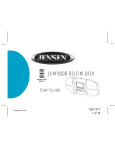 Jensen JXM900B User's Manual