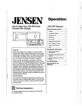Jensen 6RF User's Manual
