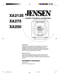 Jensen Tools XA2125 User's Manual