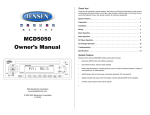 Jensen Tools MCD5050 User's Manual