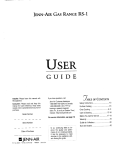 Jenn-Air RS-1 User's Manual