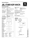 JBL VT4881ADP-AN/CN User's Manual