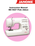 JANOME MS-5027 User's Manual