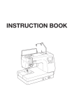 JANOME Memory Craft 6300 Professional Instruction Booklet
