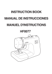 JANOME 8077 Instruction Booklet