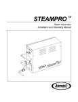 Jacuzzi SteamPro User's Manual