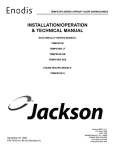 Jackson Upright Door Dishmachines Tempstar Series User's Manual