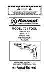 ITW Ramset 721 User's Manual