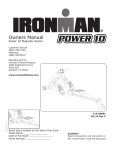 Ironman Fitness Magnetic Rower Power 10 User's Manual