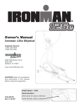 Ironman Fitness Elliptical 125E User's Manual