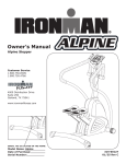 Ironman Fitness Alpine User's Manual
