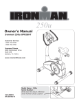 Ironman Fitness 250u User's Manual