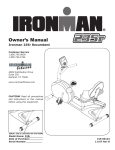 Ironman Fitness 235r User's Manual